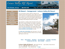 Tablet Screenshot of leisurevalleyrvresort.com